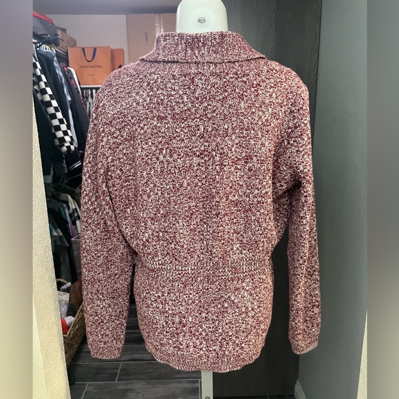 Laura Scott Red & White Knit Cardigan - Picture 6 of 8